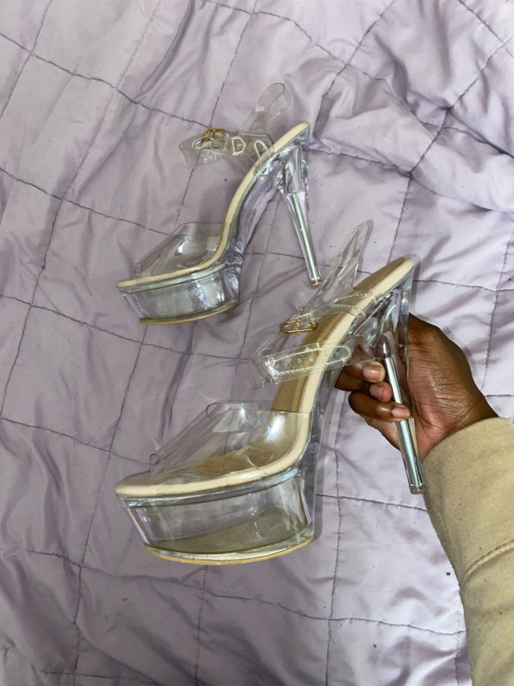 Clear Platform Heel